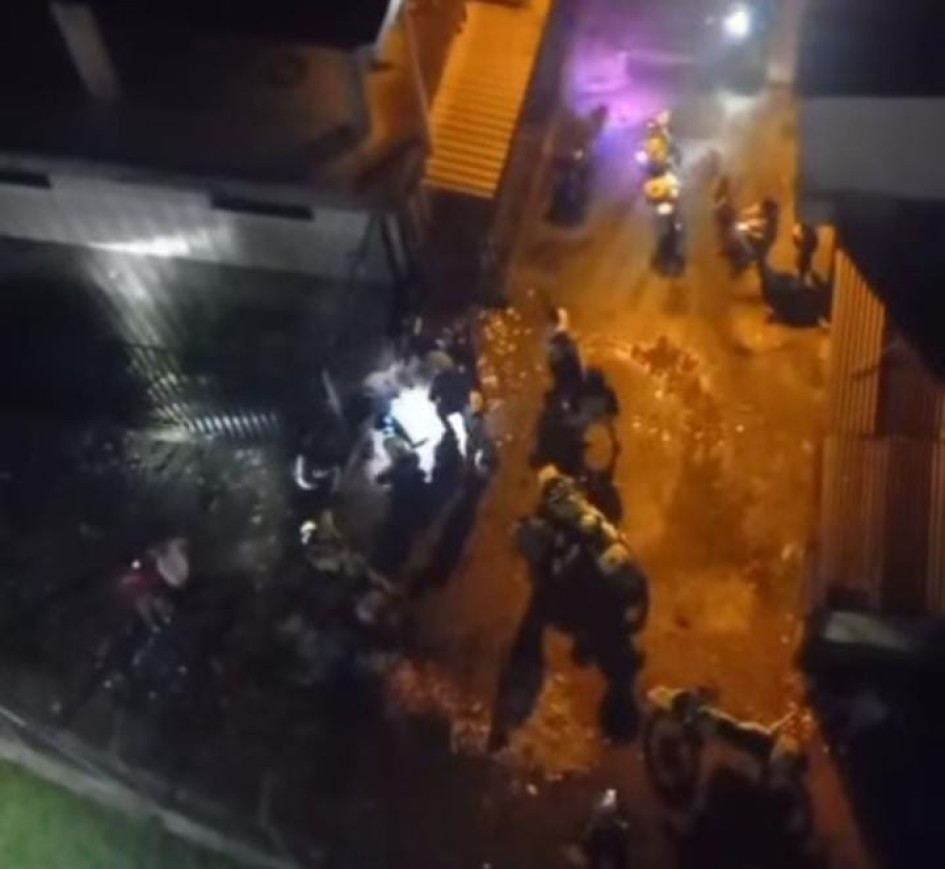 Sitio de la masacre en el barrio La Virgina de Armenia (Quindío).