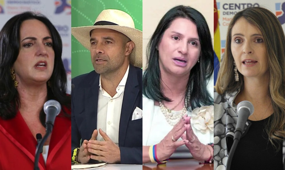 María Fernanda Cabal, Andrés Guerra, Paola Holguín y Paloma Valencia