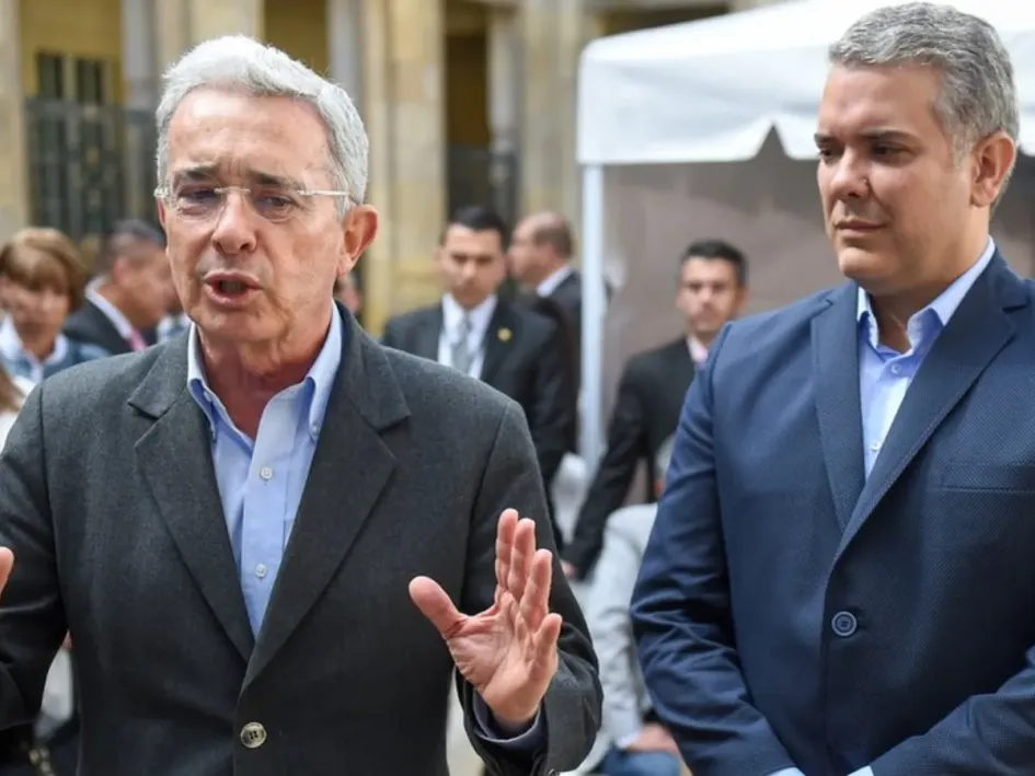 Álvaro Uribe e Iván Duque, expresidentes de la República.
