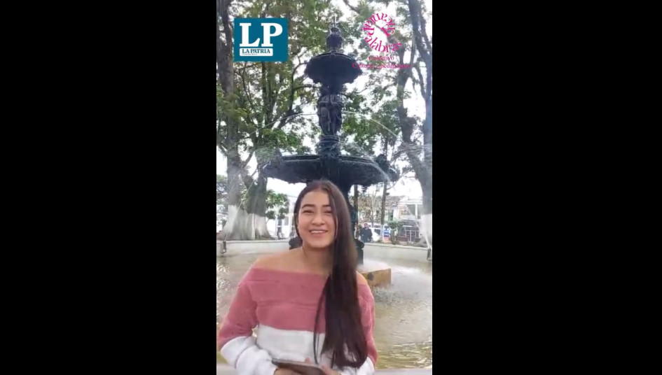 La caldense Valentina Grajales lee su poema en voz alta para LA PATRIA desde Salamina sobre la escritora María Martínez de Nisser 