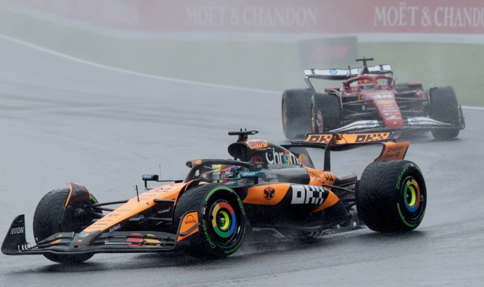 Oscar Piastri en el circuito de Spa-Francorchamps este domingo.