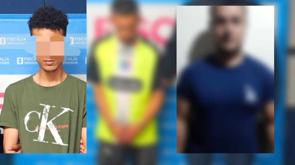 Los 3 detenidos por ser violentos con las mujeres.