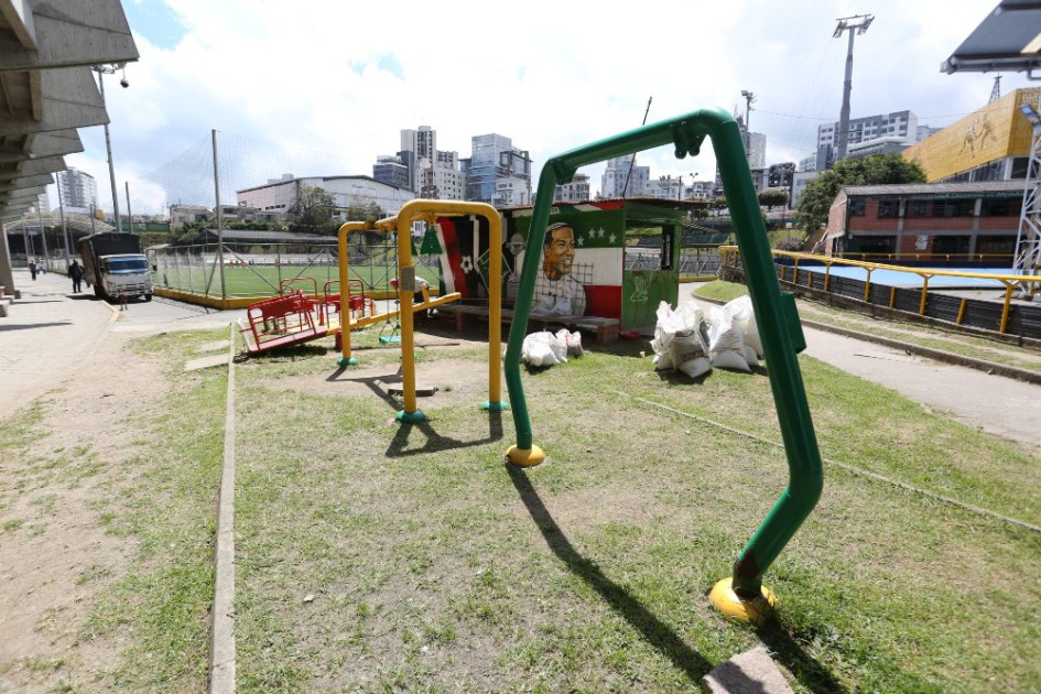Este es el parque que piden retirar en la Unidad Deportiva Palogrande. 