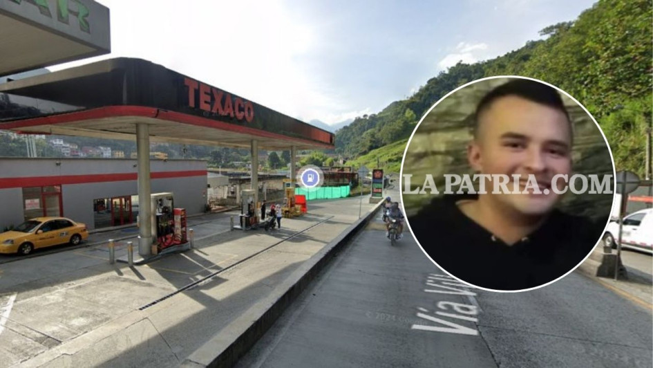 En la estación de servicio en la entrada de Villamaría le dispararon al taxista Miguel Ángel Rincón Díaz.