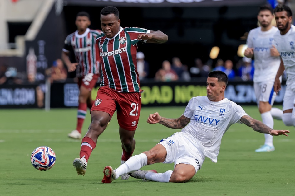 Jhon Arias, de Fluminense, y Joao Cancelo, de Al Hilal.