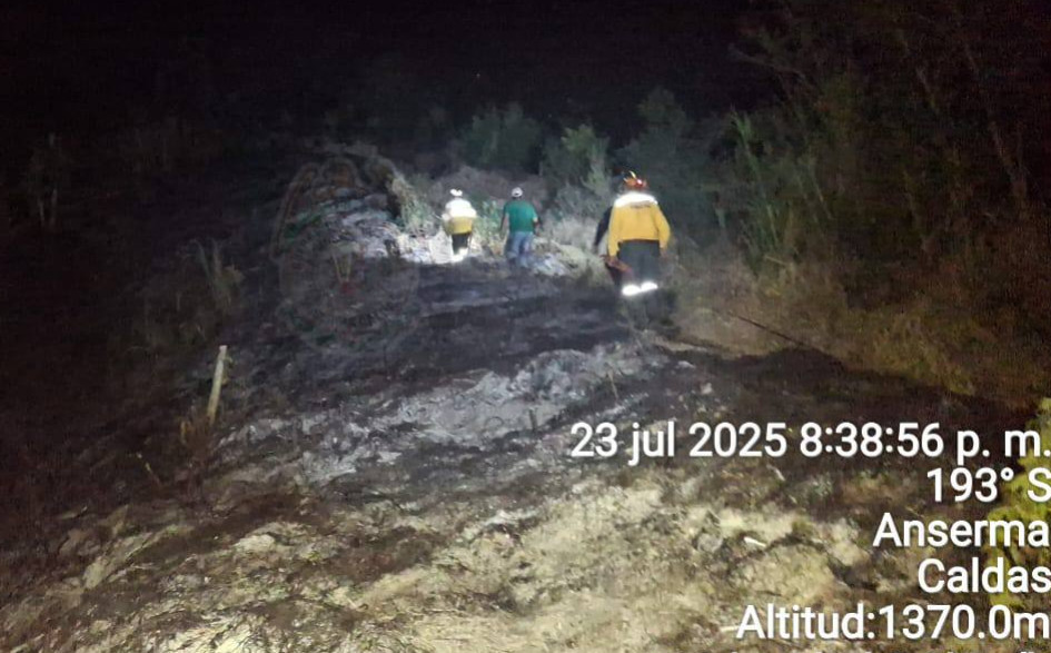 Distintos cultivos resultaron afectados ante el incendio provocado por una quema.