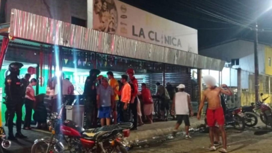 El bar que fue atacado en Guayas, Ecuador.