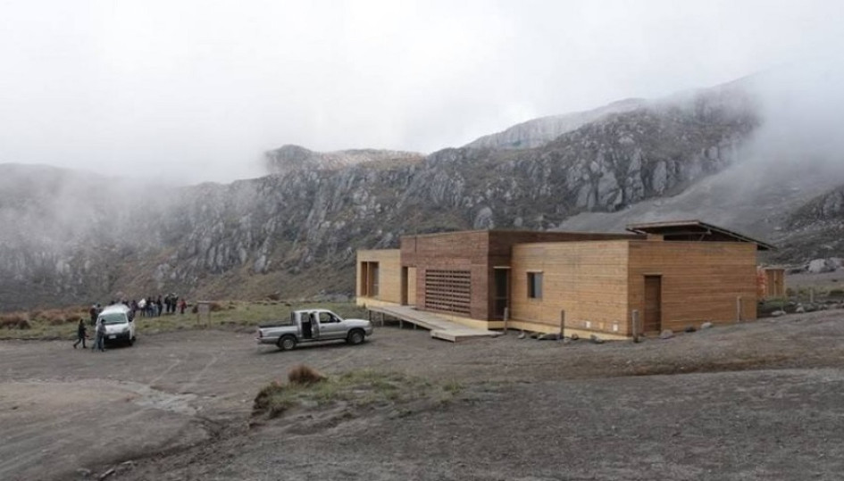 Cabaña de Arenales en el volcán Nevado del Ruiz, a 4.290 metros sobre el nivel del mar.