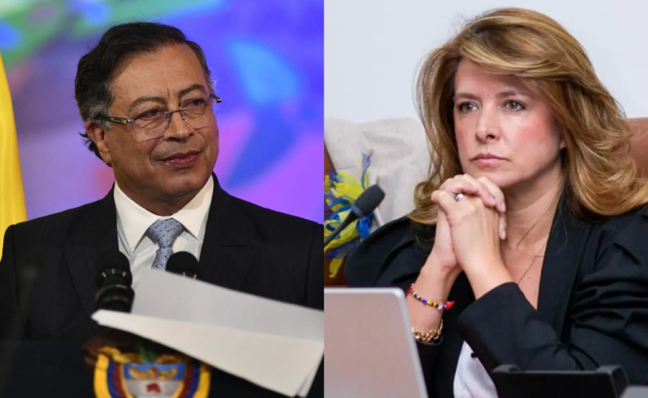 El presidente Gustavo Petro y la congresita caldense Juana Carolina Londoño.