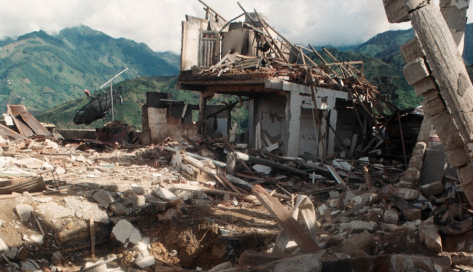 Así quedó parte del corregimiento luego del ataque de la guerrilla. 