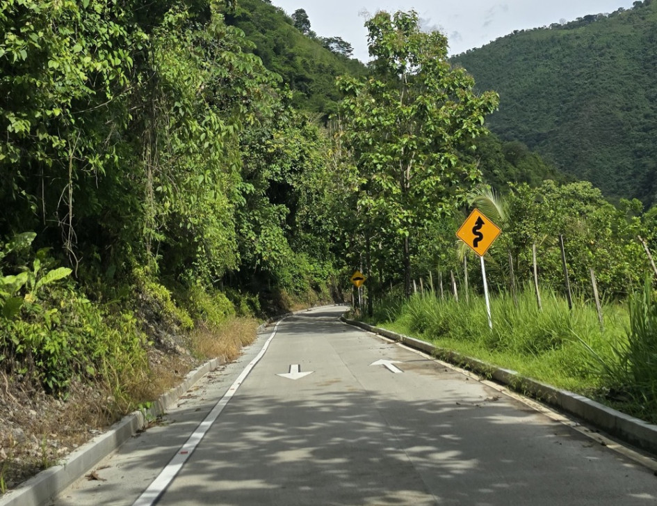 Así se ve la nueva vía entre Dabeiba y Camparrusia, en Antioquia.
