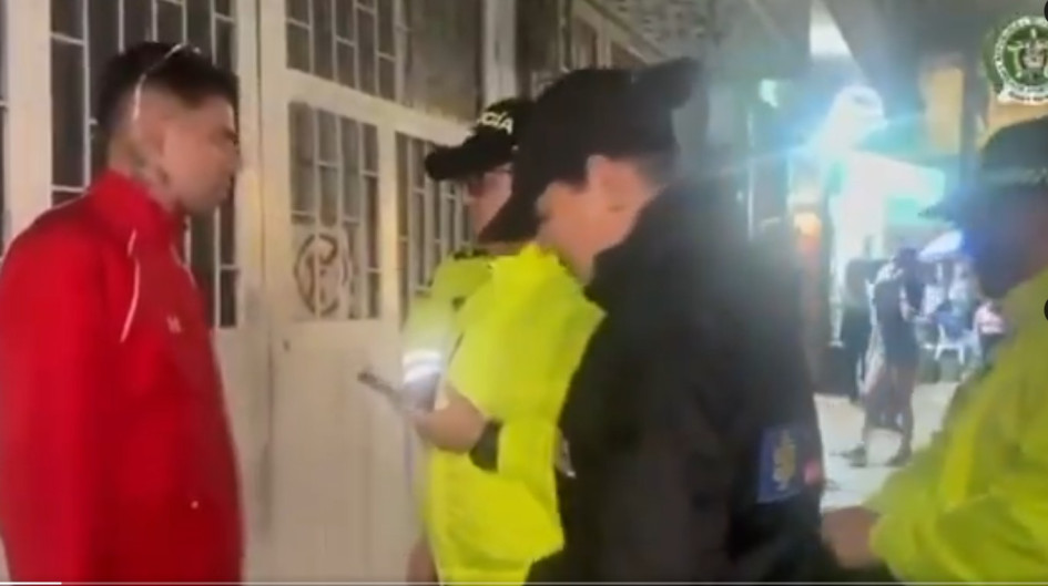 El momento de la captura de alias Harol. 