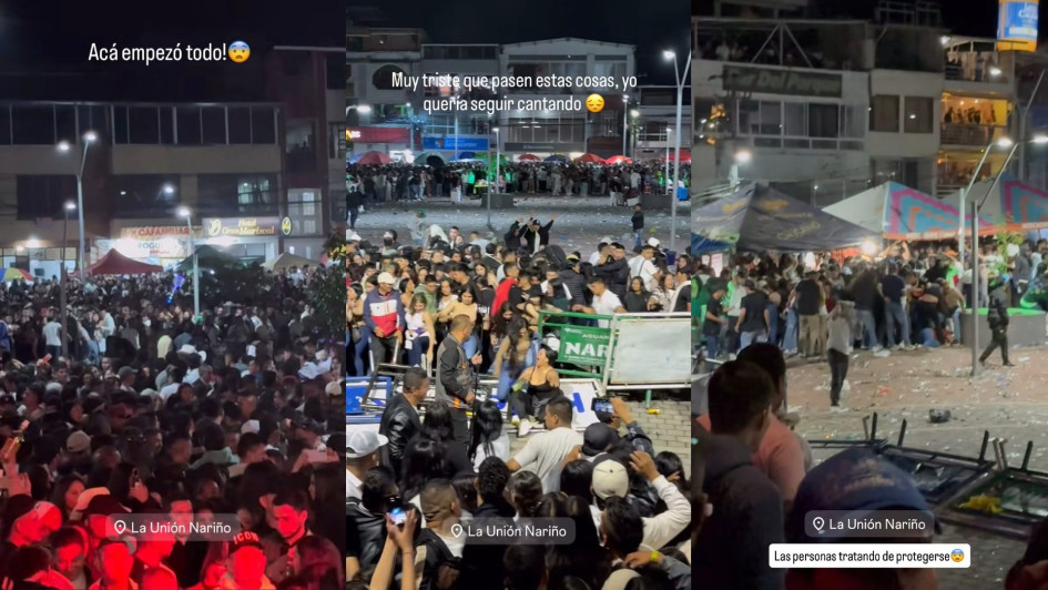 Imágenes de lo sucedido que compartió el artista en sus redes sociales. 