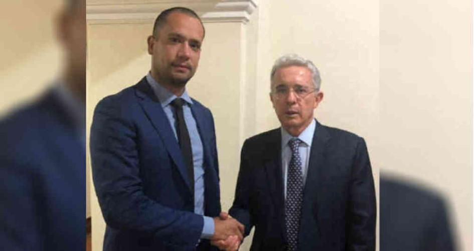 Diego Cadena y Álvaro Uribe.