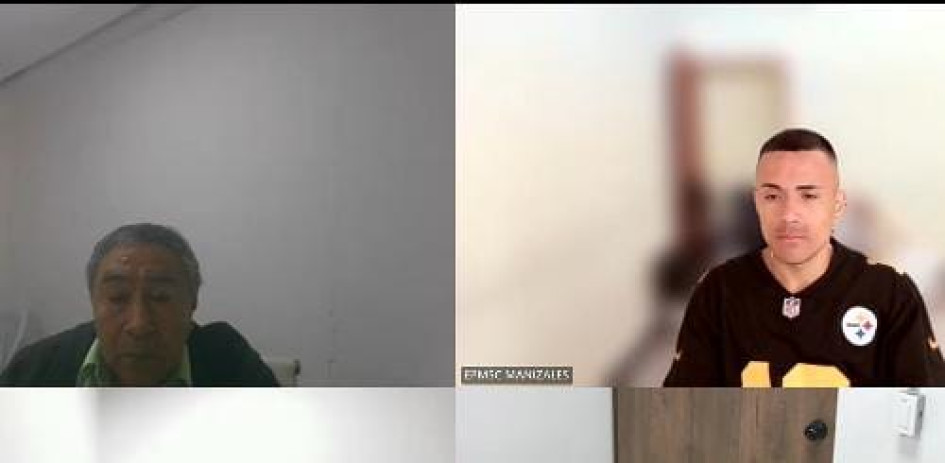 Foto| LA PATRIA Vicente Emilio Alzate Morales, de 73 años, y Carlos Daniel Morales Marriaga, de 26.