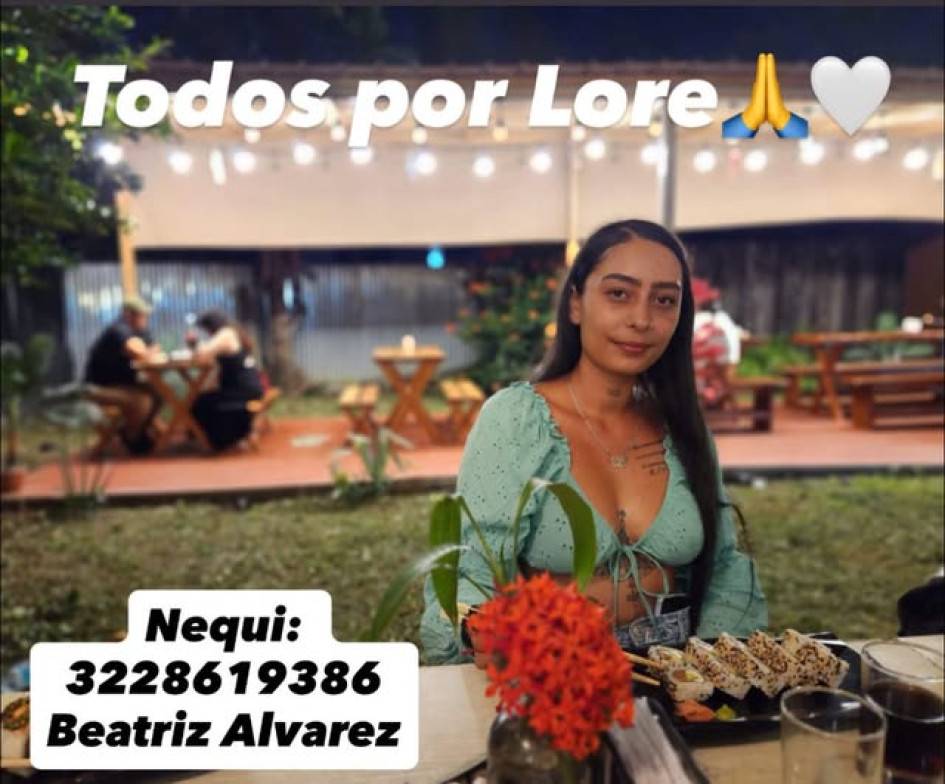 Lorena Valencia, neirana accidentada en Perú.