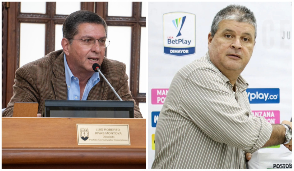 Luis Roberto Rivas (izq.), diputado de Caldas, y Tulio Mario Castrillón, expresidente del Once Caldas.