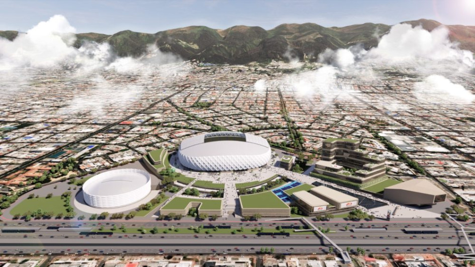 El render de lo que será el nuevo estadio El Campín de Bogotá. 
