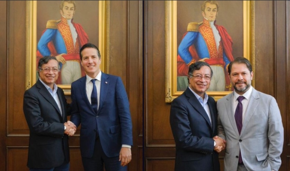 El presidente Petro se reunió con los senadores estadounidenses Bernie Moreno y Rubén Gallego.