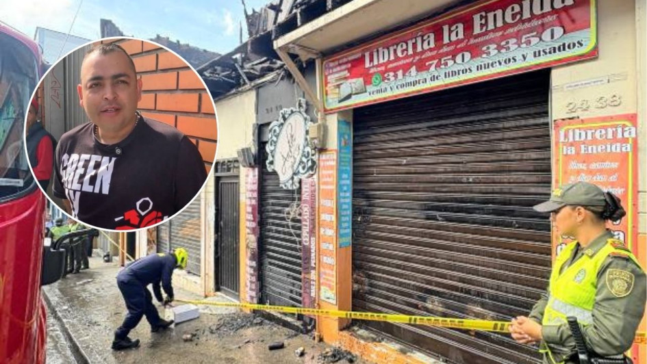 Diego Giraldo, un damnificado del incendio de la tarde del lunes 11 de agosto del 2025, en el Centro Histórico de Manizales