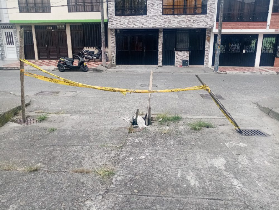 La obra está pendiente de contratación, primero para el cambio del alcantarillado de Empocaldas y luego para aplicación de pavimento nuevo.