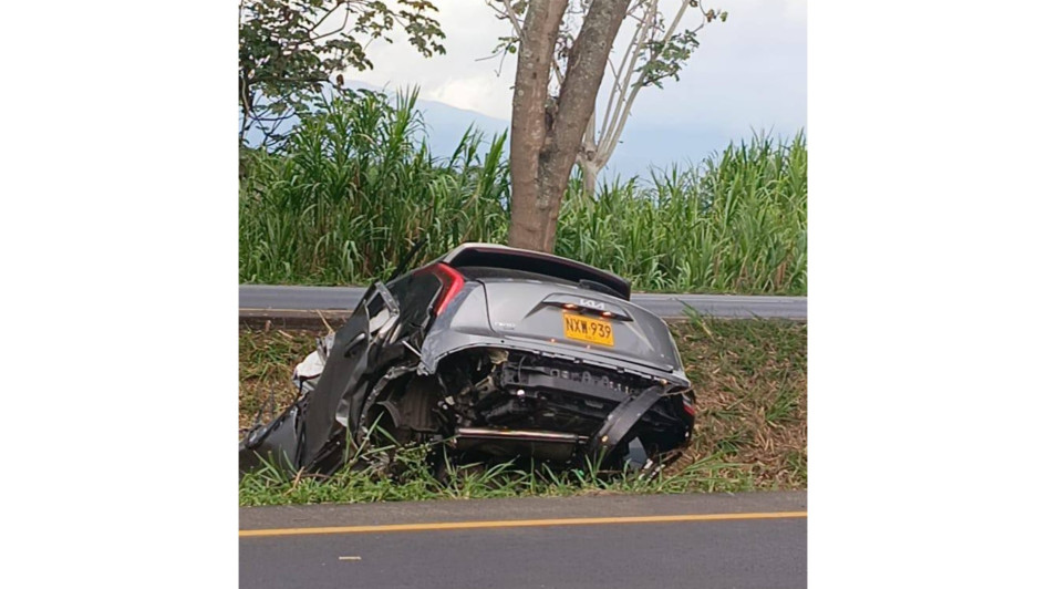 El vehículo en el que viajaba el magistrado.