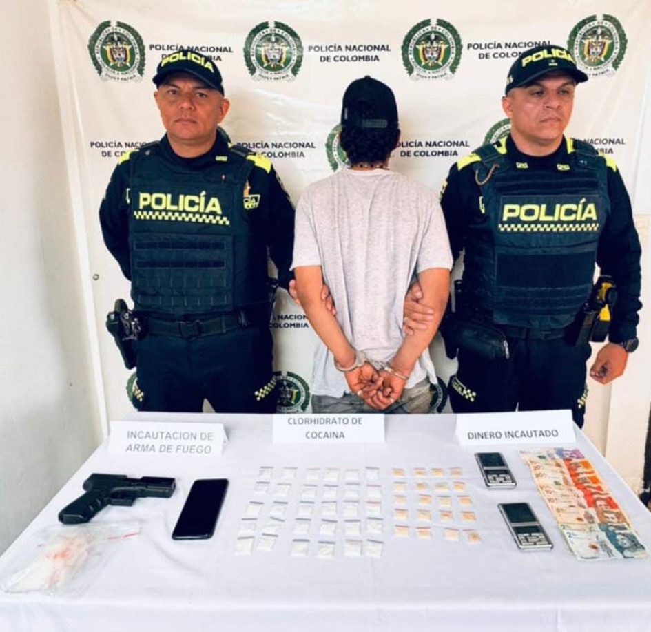 El sujeto capturado estaría encargado de expender la droga en tres sectores de Anserma.
