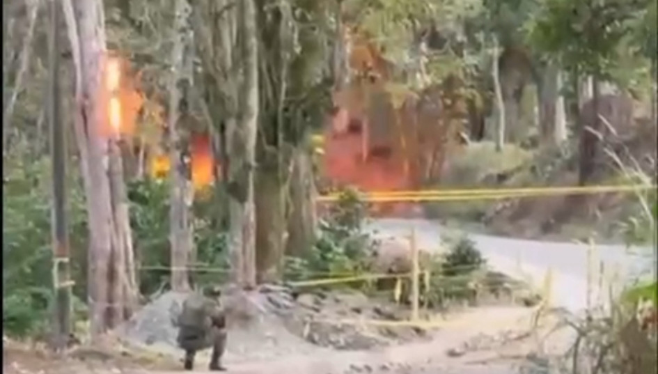 La detonación del artefacto explosivo a la entrada del municipio de Córdoba (Quindío) se logró gracias a información de la comunidad que alertó a las autoridades 