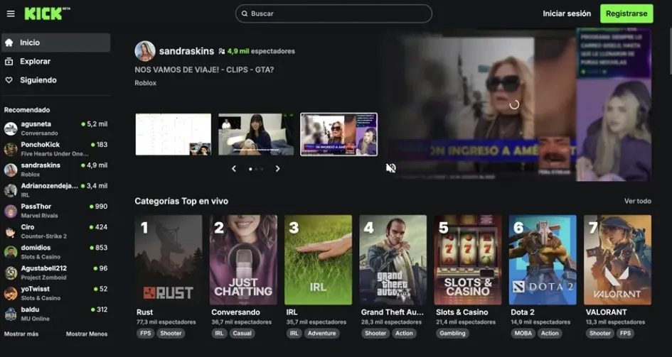 Kick fue lanzada a finales de 2022 con financiación de multimillonarios australianos detrás del sitio de apuestas con criptomonedas Stake.com.