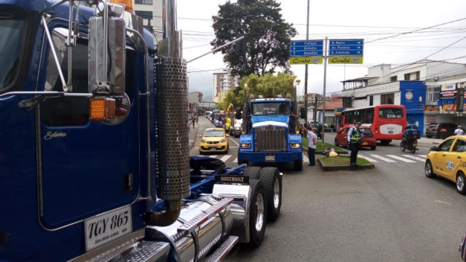 En septiembre del 2024 hubo paro de camioneros y caravana por las principales vías de Manizales.