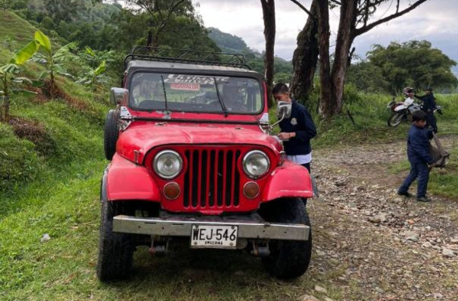 Foto I Cortesía para LA PATRIA  Comunidades educativas de Risaralda, municipio del Alto Occidente de Caldas, esperan que el transporte escolar, servicio reactivado desde ayer, sea hasta final de año.