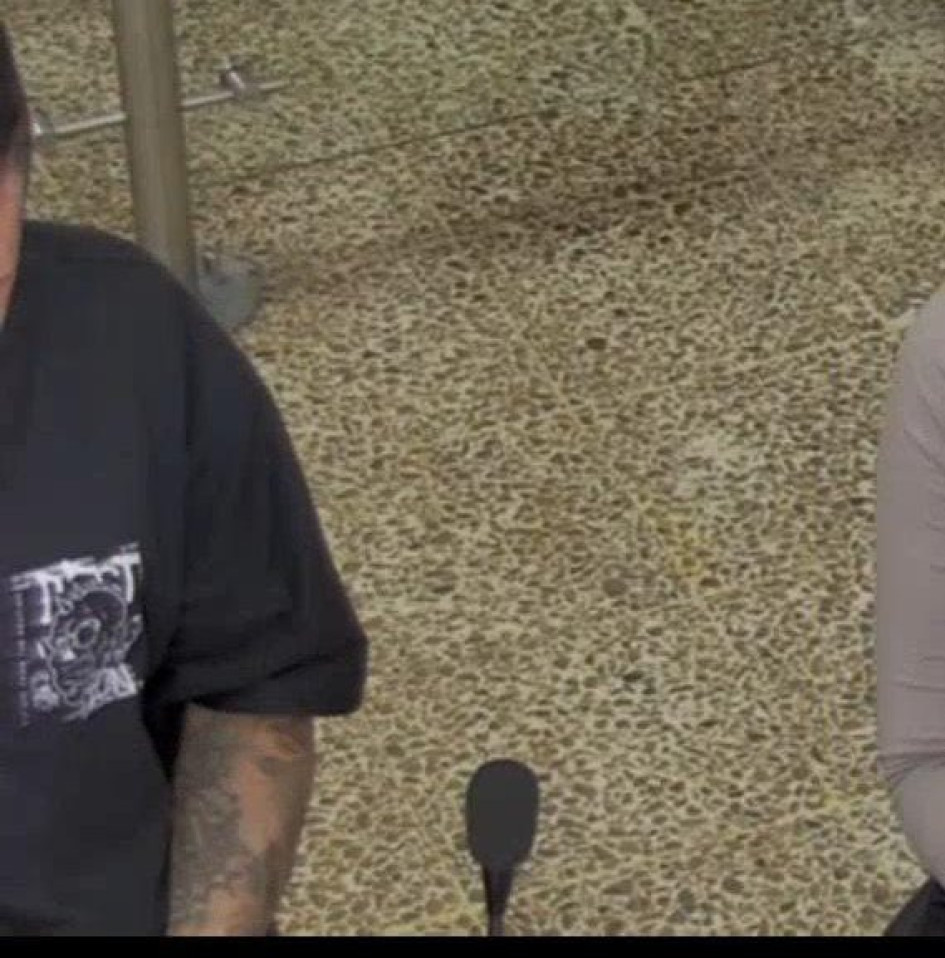 El imputado, en la audiencia.