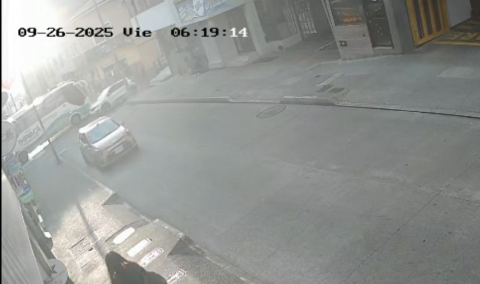 El momento del accidente. 