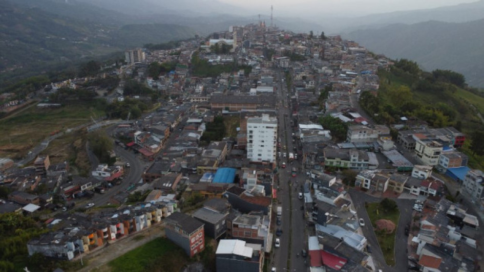 Vista aérea de Anserma (Caldas).