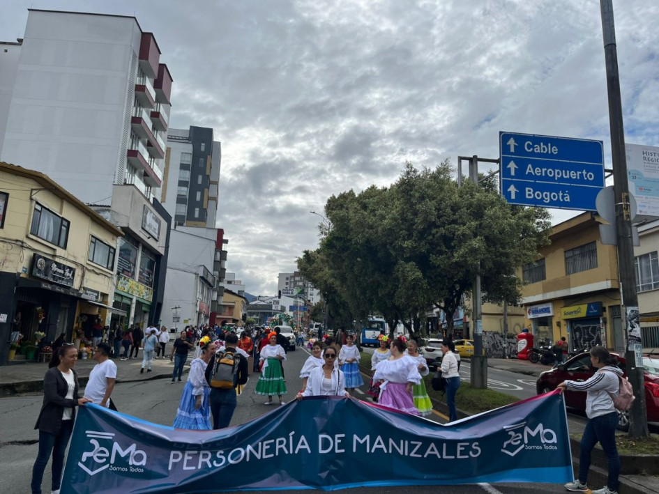El desfile partió de la clínica de La Presentación hacia la Plaza de Bolívar de Manizales, por la avenida Santander.