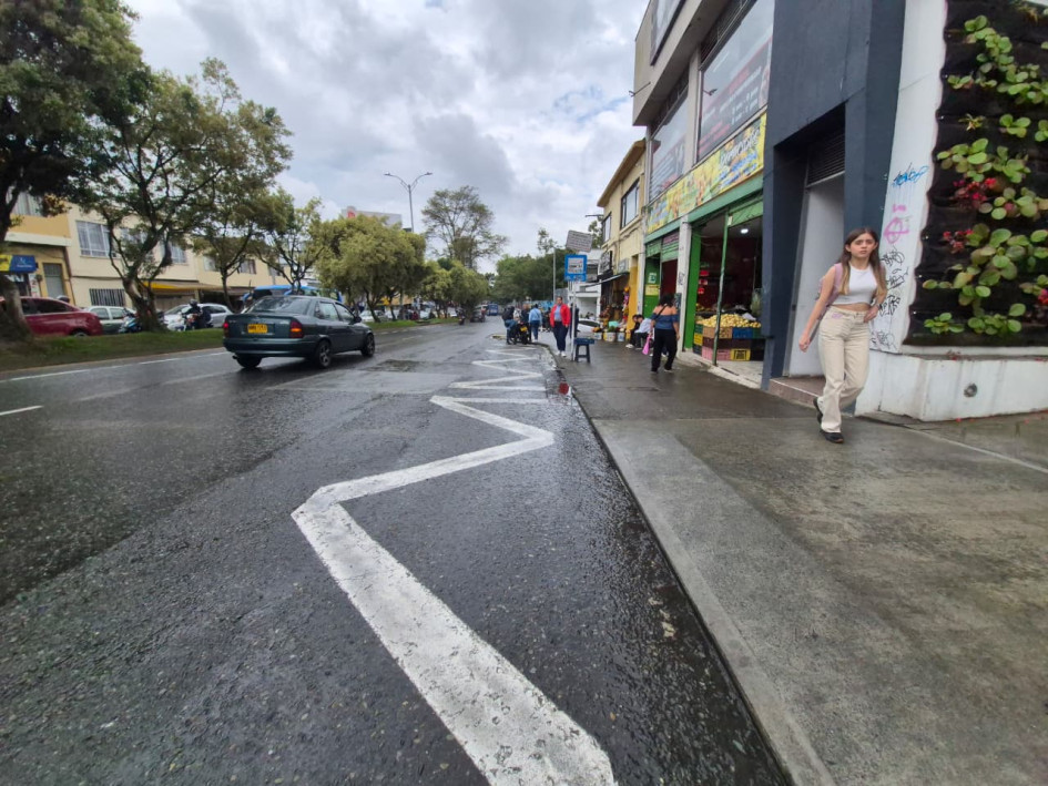 Este es el punto en el Edificio Amaretto sobre la avenida Santander, cerca a Cristo Rey.