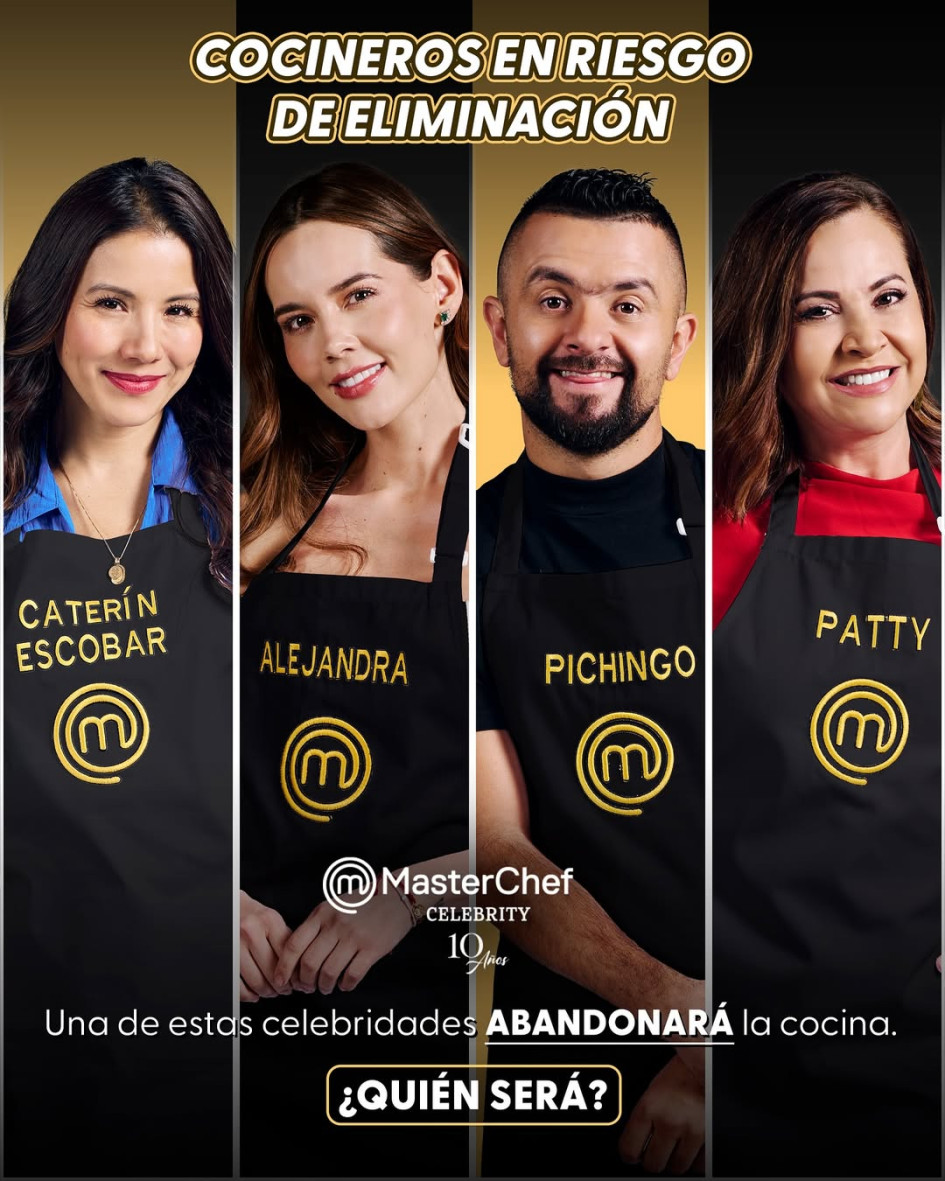 Las 4 celebridades que participaron en el reto de eliminación MasterChef Celebrity 2025 este jueves (4 de septiembre).