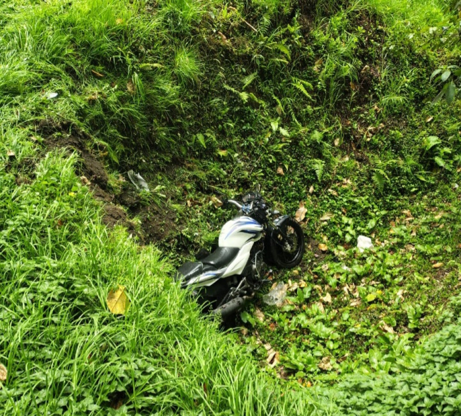 La moto del accidente