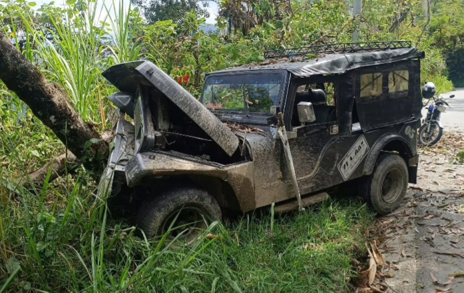 El carro accidentado.