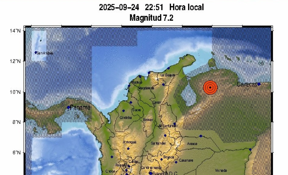 Temblor en Venezuela