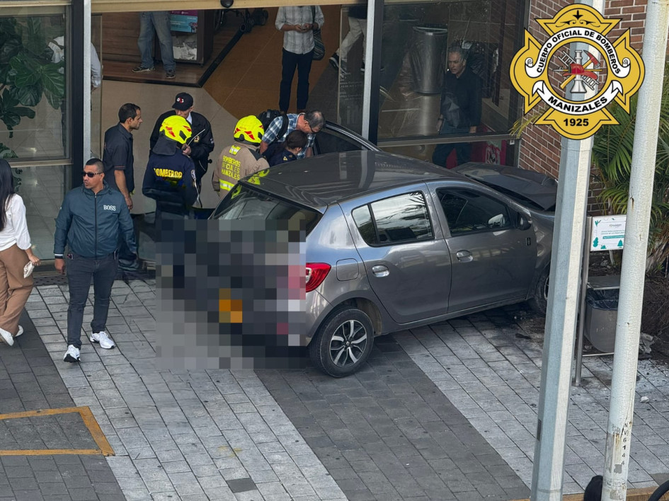 El accidente en un centro comercial.