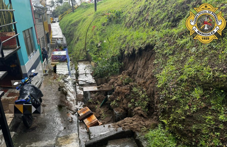 Zona del barrio La Enea afectada por las lluvias de este viernes (19 de septiembre).