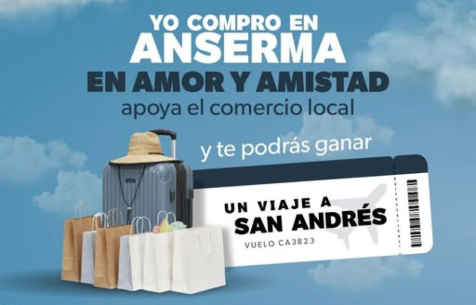 Las personas que realicen compras iguales o superiores a $25.000 entre el 13 y el 27 de septiembre en locales de Anserma pueden ganarse un viaje a San Andrés