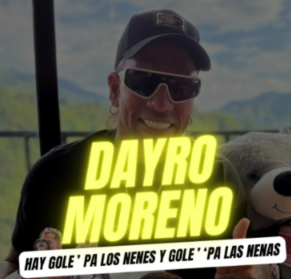 Con esta imagen y un mensaje, Dayro Moreno le respondió a Tito El Bambino la dedicatoria de una canción. Lo invitó a que se junten para hacer el remix oficial.