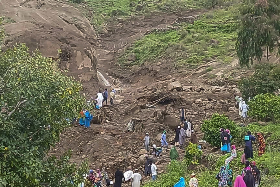deslizamiento que ha dejado más de mil muertos en estas montañas de Darfur.