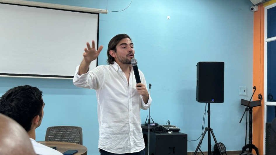 Santiago Osorio en La Dorada este viernes, 26 de septiembre.