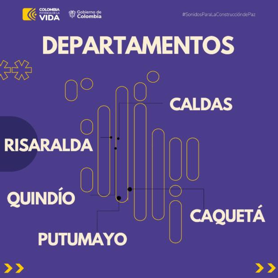 Imagen I tomada de la web U. de Caldas I LA PATRIA  La Universidad de Caldas ejecutó Sonidos Construcción de paz desde el 2024. desde julio de 2025 está a cargo de Artes para la paz.