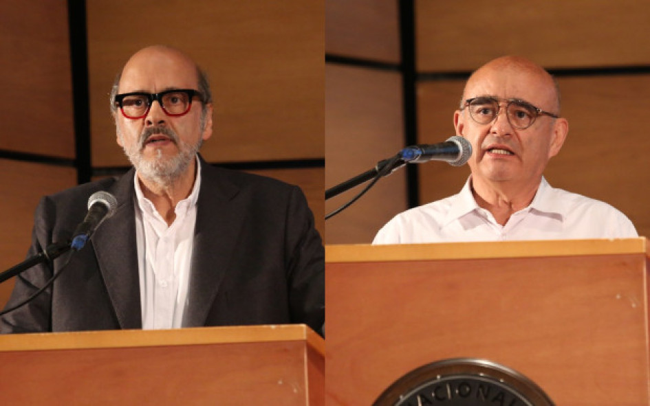 Fotos I Archivo I LA PATRIA  Leopoldo Múnera y José Ismael Peña sobre quienes se centra la disputa por la Rectoría de la Universidad Nacional de Colombia 2024-2027. Múnera se pronunció acerca del fallo del Consejo de Estado en relación con las demandas contra Peña. Lea lo que sigue en este caso.