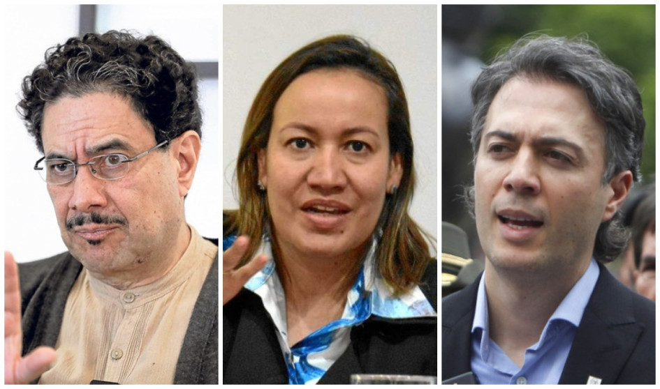 Iván Cepeda, Carolina Corcho y Daniel Quintero, precandidatos presidenciales del Pacto Histórico.