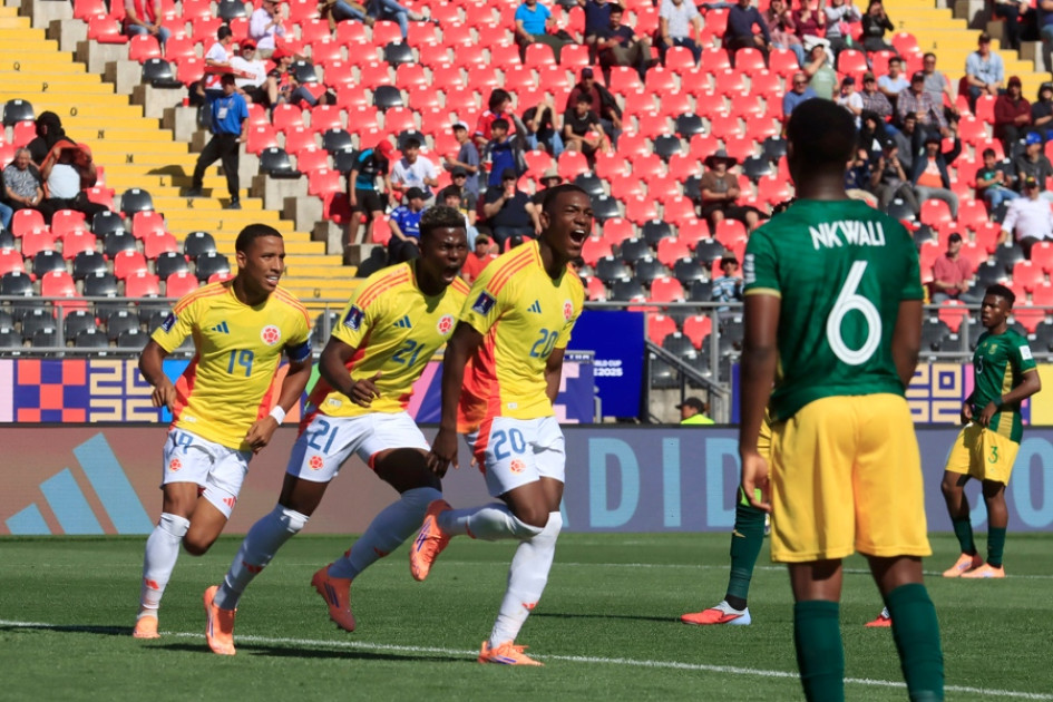 Con gol de Joel Canchimbo y doblete de Neyser Villarreal, Colombia le ganó 3-1 a Sudáfrica en los octavos de final del Mundial Sub-20 de Fútbol Masculino, en Chile.